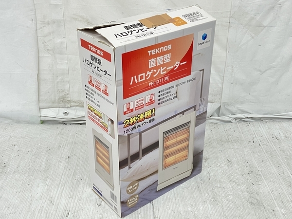 TEKNOS PH-1211(W) 直管型 ハロゲンヒーター 中古K8247625_画像2