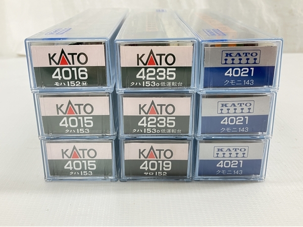 KATO 4015×2両 4016 4019 4235×2両 4021×3両 クハ153 モハ152 サロ152 クハ153 0低運転台 クモニ143 9両セット Nゲージ 中古 W8281730_画像3