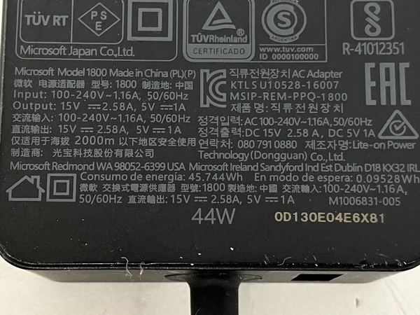 マイクロソフト 1800 電源 ACアダプター Surface 用 中古K8260924_画像3