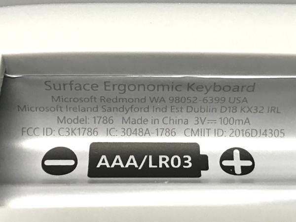 Microsoft surface エルゴノミック キーボード 1786 ワイヤレス キーボード マイクロソフト PC 周辺 機器 機材 中古 F8288904_画像8