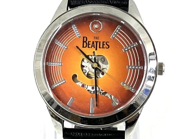 ビートルズ 5ATM 自動巻腕時計 50周年 ピンバッジ付き 中古 T8277917_画像3