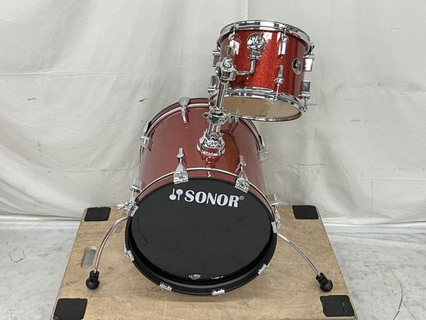 【引取限定】SONOR SAFARI UX DRUM HEAD ドラムセット 赤 ドラム 中古 直 S8254334_画像3