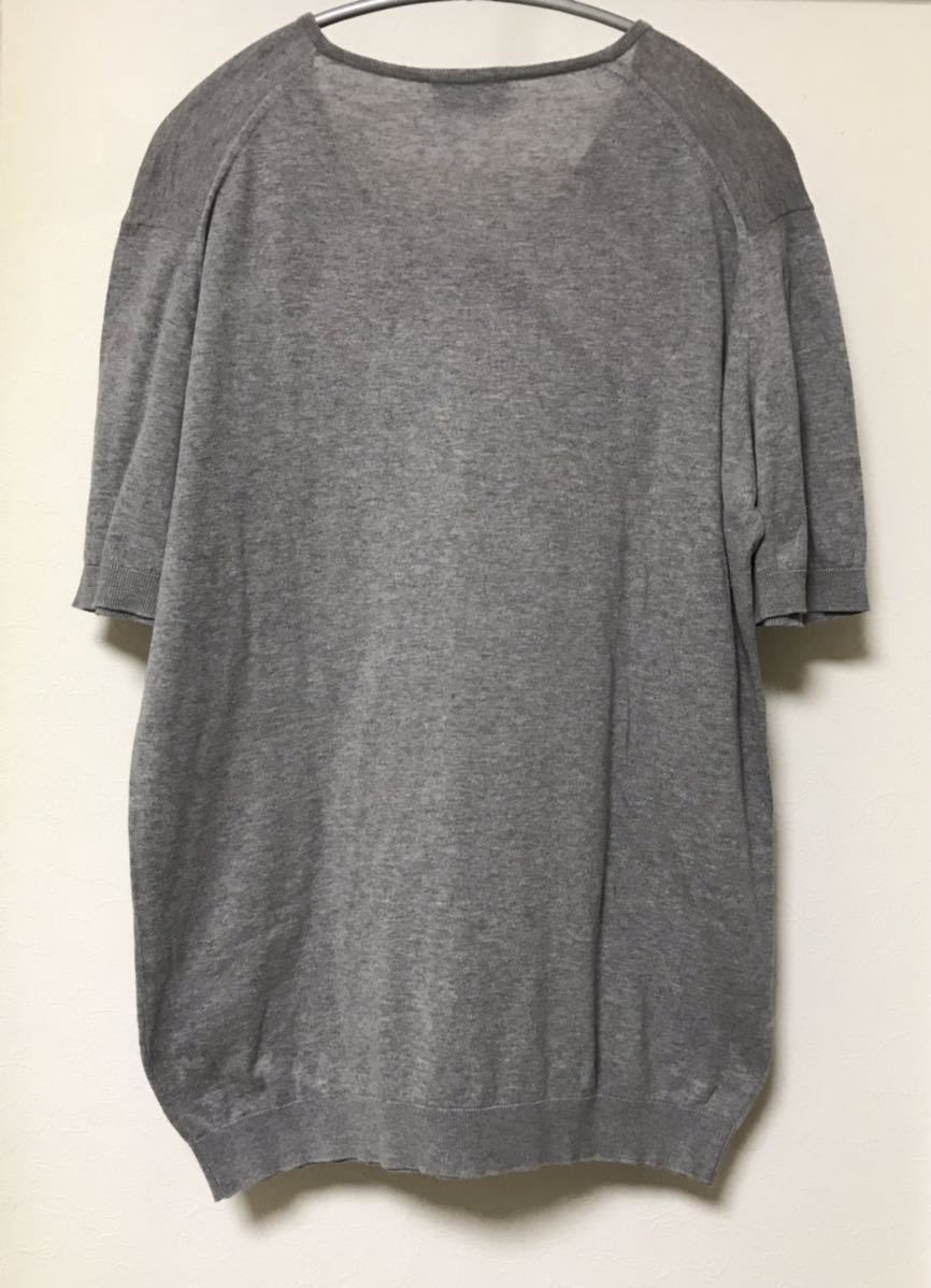 ◆【美品】JOHN SMEDLEY ジョンスメドレー / シーアイランドコットン 30ゲージVネックニットT シャツBRAEDON SILVER Msize_画像2