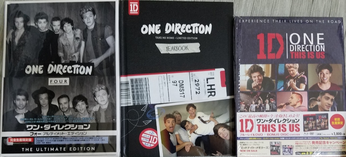 PayPayフリマ｜ONE DIRECTION[THIS IS US][FOUR][TAKE ME HOME] BD DVD CD ワン・ダイレクション  1D 3点まとめ 日本限定盤 limited edition