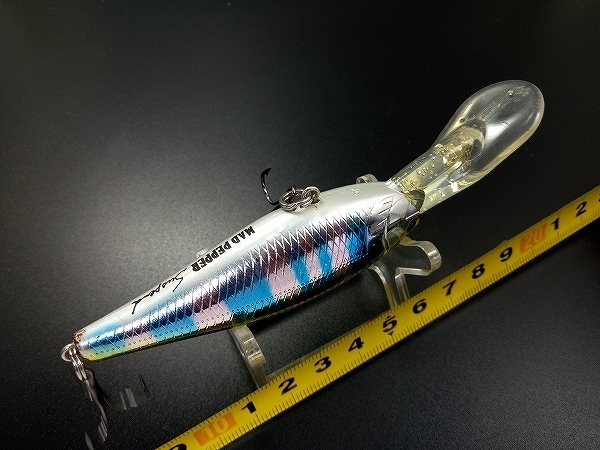 廃番 ティムコ ノトス マッドペッパーサスペンド #102/オイカワ♂ USED 初期シール目 DISCONTINUED TIEMCO NOTOS MAD PEPPER SUSPEND SHAD_画像4