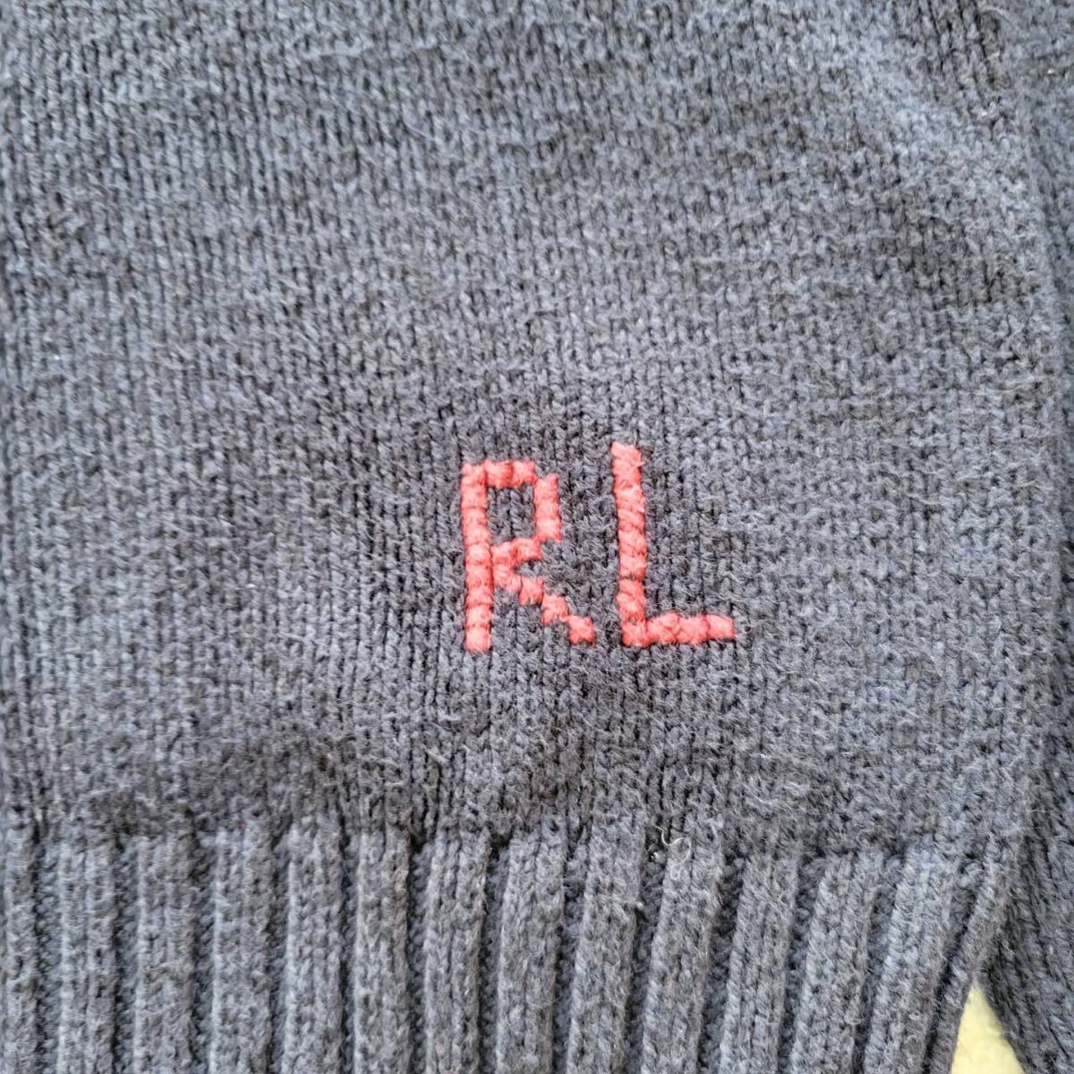 【希少サイズXL 希少デザイン】現行　ポロラルフローレン　ポロベア　ニット　POLO RALPH LAUREN　刺繍　セーター ネイビー XL_画像7