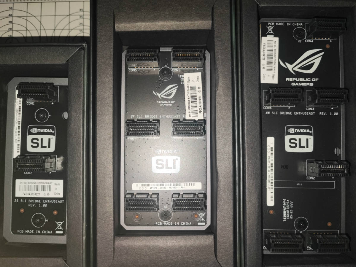 【ジャンク品】 ROG Enthusiast SLI Bridge SLIブリッジ 2-Way 3-Way 4-Way 3種セット_画像3