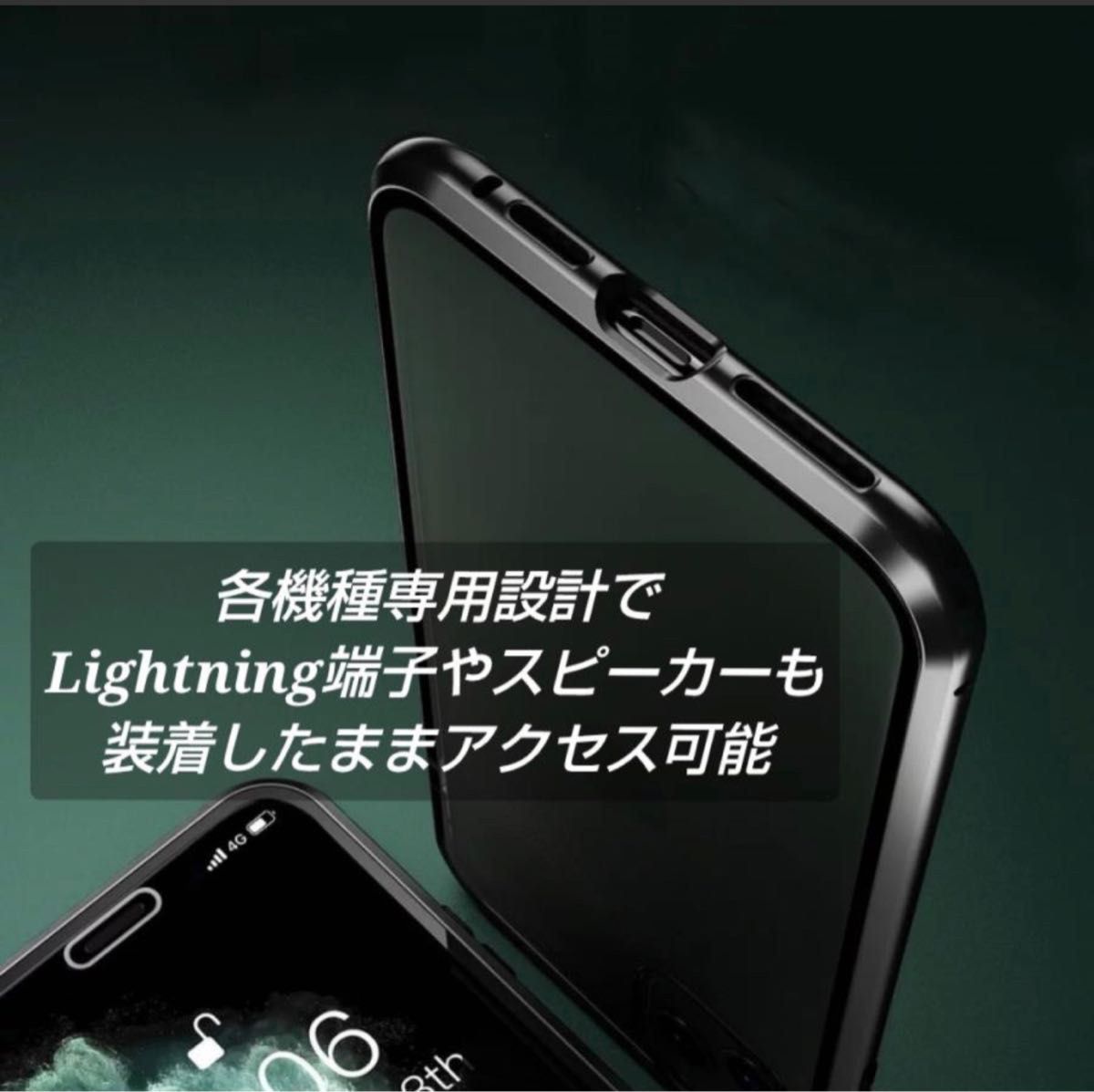 人気 iPhone15pro ケース 強化ガラス 全面保護 マグネット ブルー フルカバー 耐衝撃 両面ガラス トレンド 安い