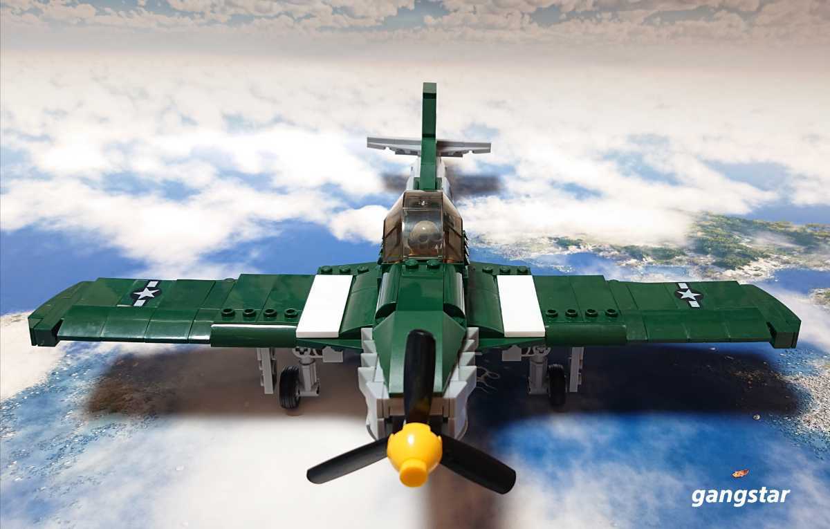 【国内発送 レゴ互換】P51 マスタング 戦闘機 ミリタリーブロック模型
