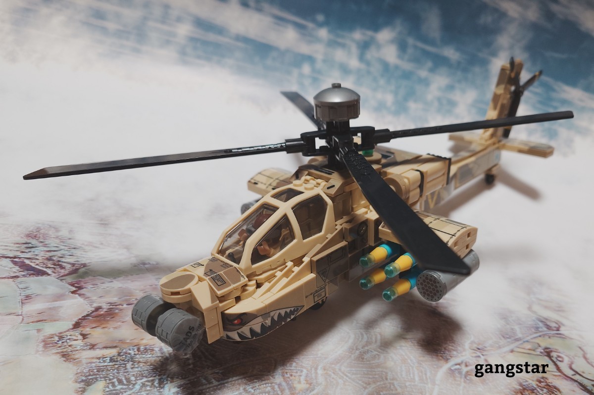 【国内発送 レゴ互換】AH-64 アパッチ 攻撃ヘリコプター ミリタリーブロック_画像9