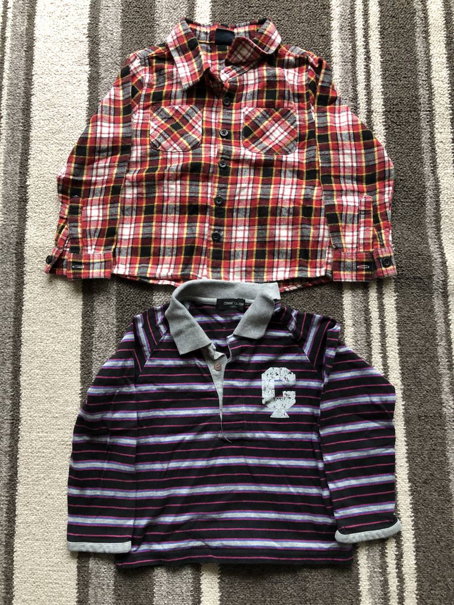 子供服まとめ売り サイズ80~110 キッズ 子供用 シャツ ウインドブレーカー コート トレーナー ジャケット ズボンなど 古着_画像6