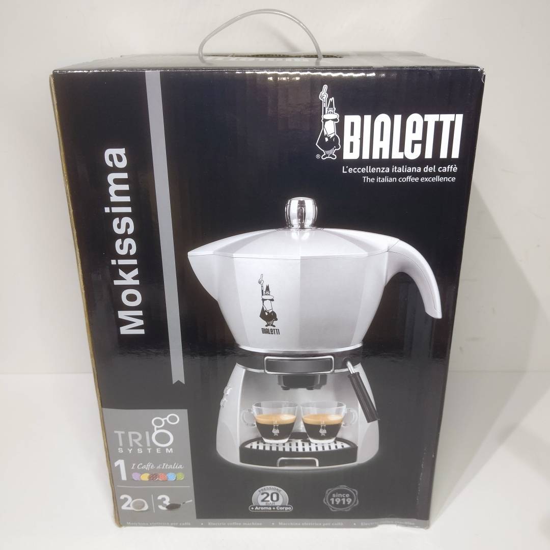 【未使用】 BIALETTI ビアレッティ エスプレッソマシン CF43-SV シルバー 未開封 エスプレッソ&ミルクスチームマシン_画像1