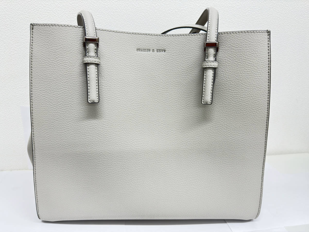 【BF-5519】CHARLES&KEITH チャールズアンドキース レディース ハンドバッグ ほぼ未使用 美品 良品 保管品 袋付き 箱なし 状態良し_画像1