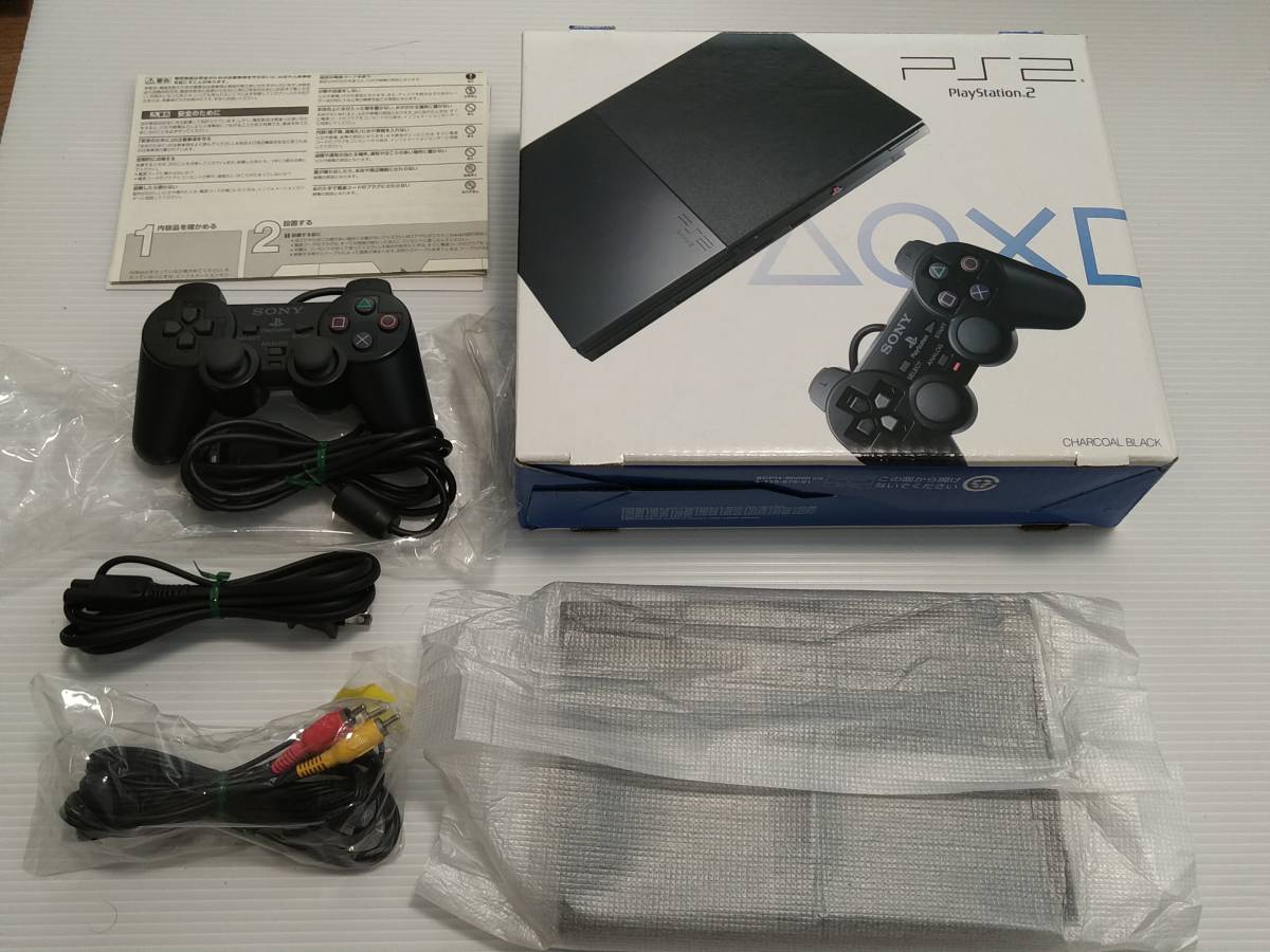 ☆極美品☆ PS2 PlayStation 2 チャコール・ブラック (SCPH-90000CB) black ブラック sony　本体　新品同様_画像1