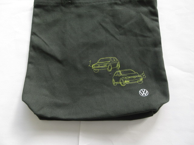 * last. 1.*VW Volkswagen cotton tote bag * moss green * new goods * unused * click post postage 198 jpy *