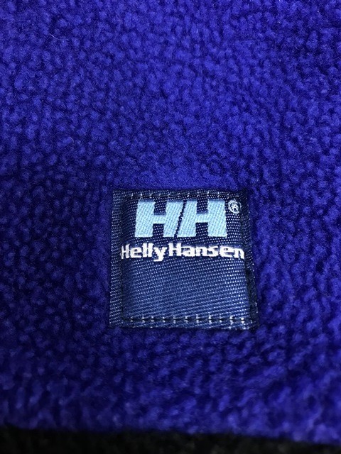 r2_1697 90s' OLD HELLY HANSEN ヘリーハンセン バイカラーフリースジャケット プルオーバーハーフジップ ブルー×ブラック メンズ M_画像3
