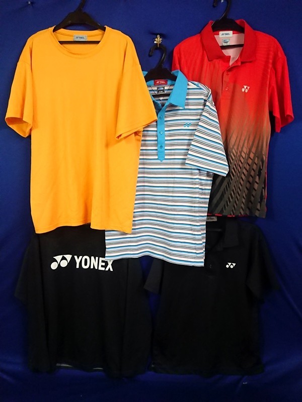 r1_7362 5枚セット YONEX ヨネックス メンズ テニス バドミントン L-LLサイズ ウエア トップス セット まとめ_画像1