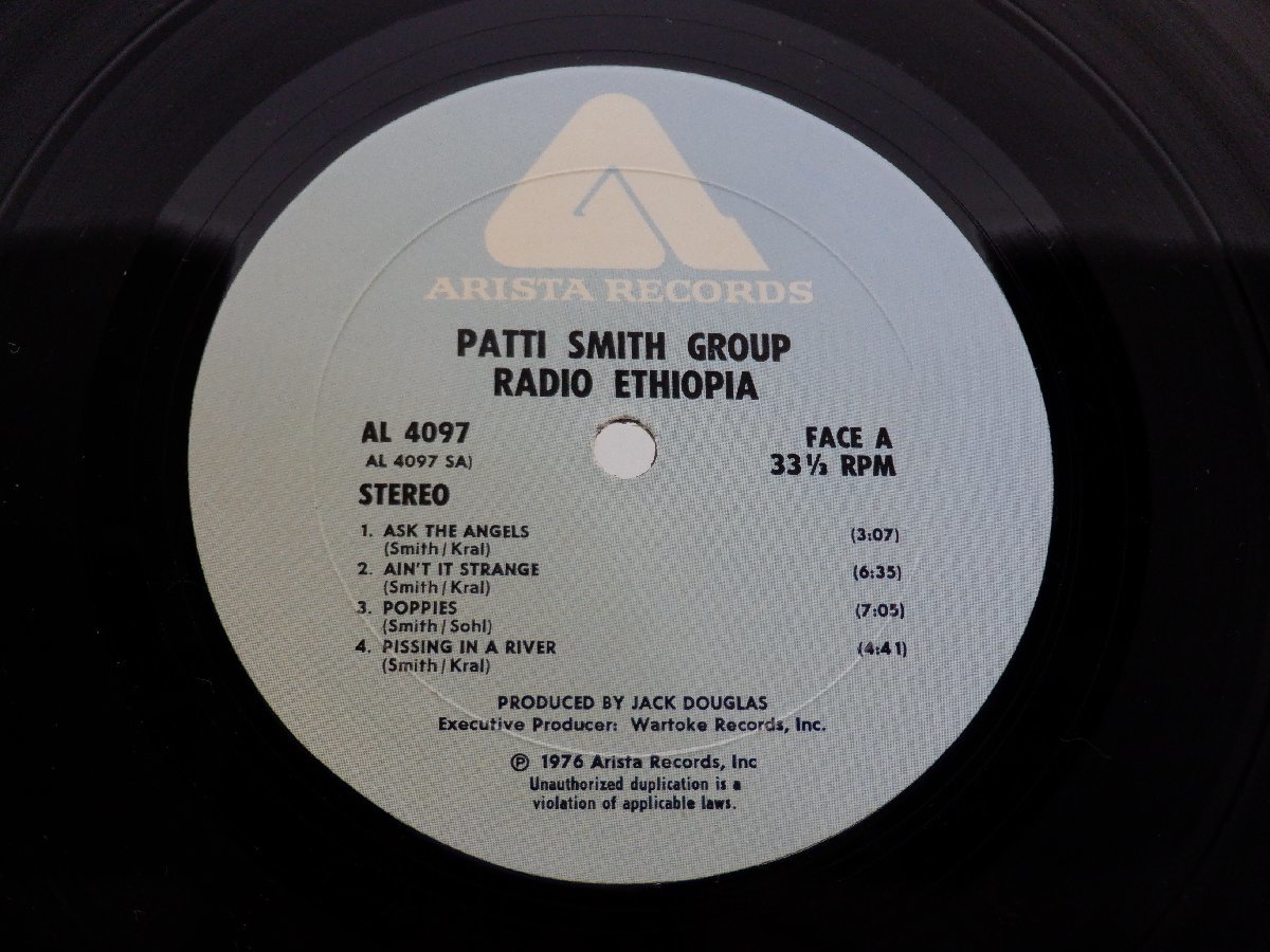 Patti Smith Group「Radio Ethiopia」LP（12インチ）/Arista(AL 4097)/Rock_画像2