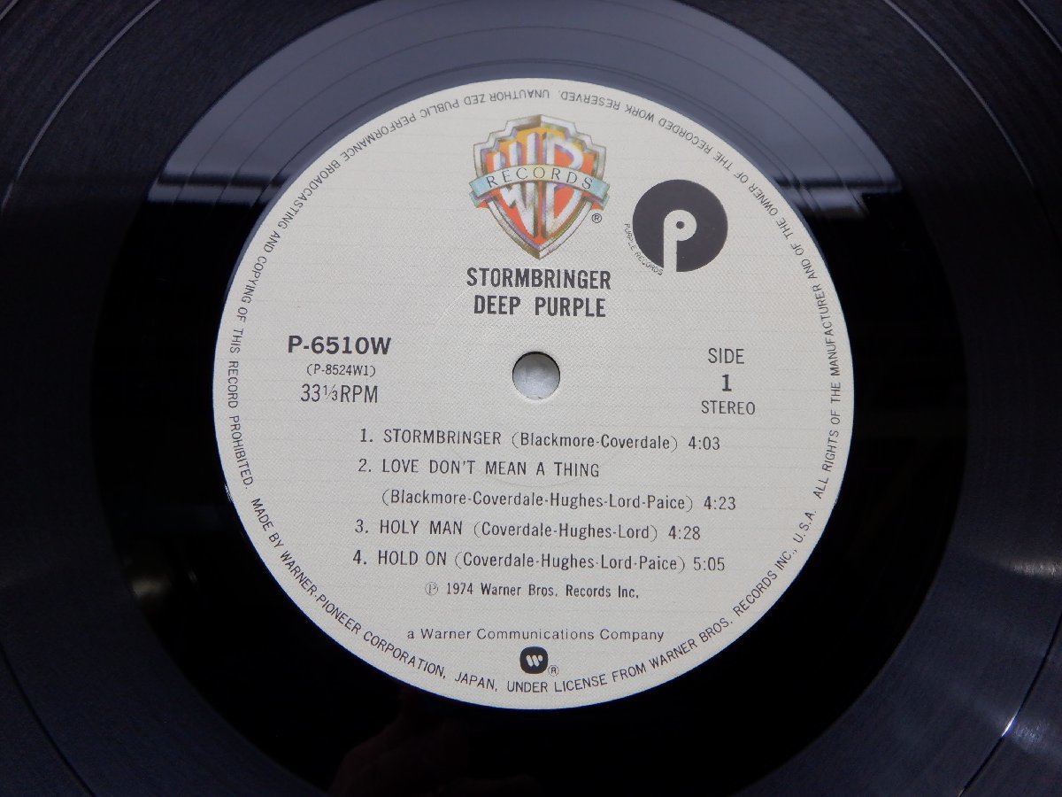 【結成10周年記念盤】Deep Purple(ディープ・パープル)「Stormbringer(嵐の使者)」LP（12インチ）/Warner Bros. Records(P-6510W)/ロック_画像2