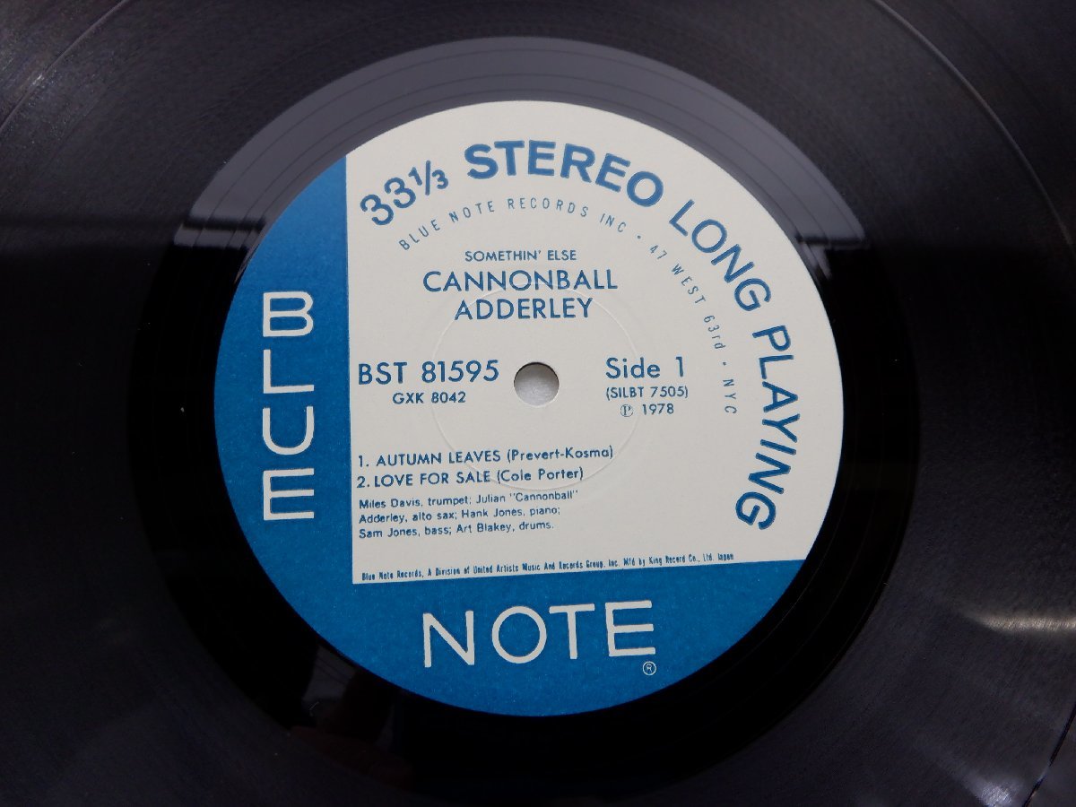Cannonball Adderley「Somethin' Else」LP（12インチ）/Blue Note(GXK8042 / BST 81595)/ジャズ_画像2