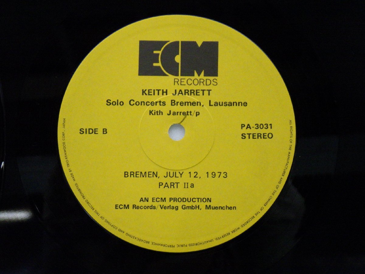 【LP3枚組】Keith Jarrett(キース・ジャレット)「Solo Concerts(ソロ・コンサート)」LP（12インチ）/ECM Records(PA-3031～3)/ジャズ_画像2