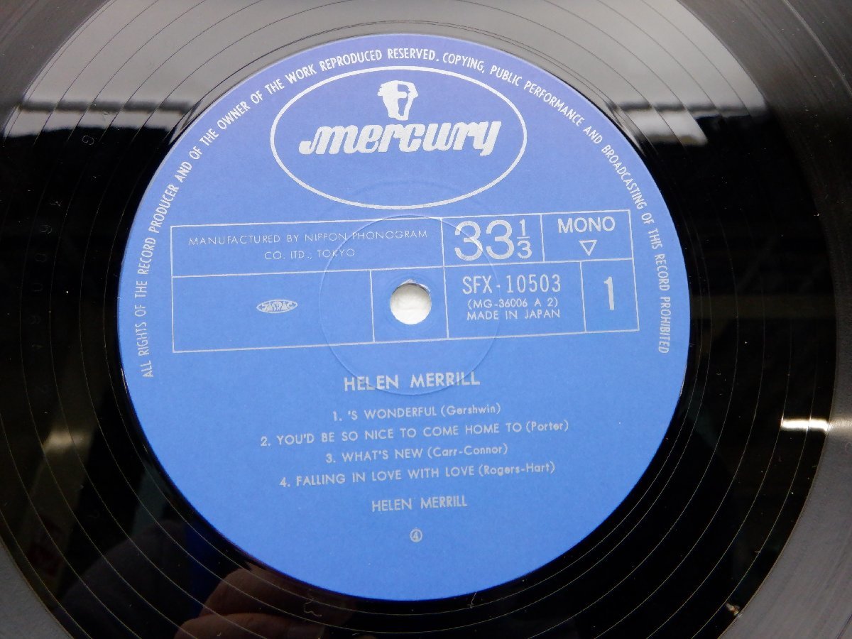 【国内盤】Helen Merrill(ヘレン・メリル)「ユード・ビー・ソー・ナイス」LP（12インチ）/Mercury Records(SFX-10503)/ジャズ_画像2