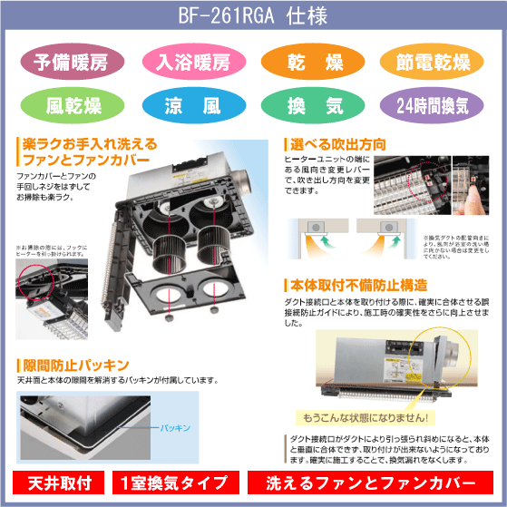 浴室換気乾燥暖房機 BF-261RGA 高須産業 タカス_画像3