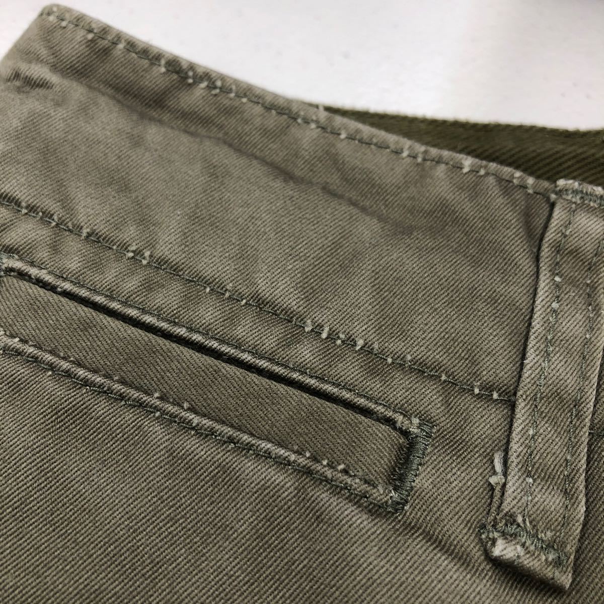 Ck7 日本製 Nigel Cabourn ナイジェルケーボン ロングパンツ サイズ32 カーキ メンズ ボトムス コットンパンツ チノパン ボタンフライ_画像8