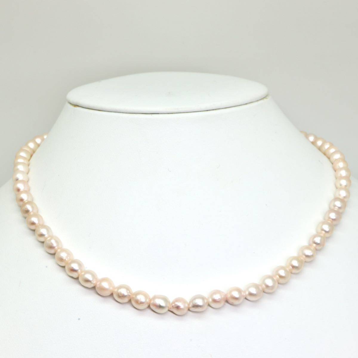 ◆アコヤ本真珠ネックレス◆N 22.1g 41.5cm 6.0mm珠 真珠 pearl necklace ジュエリー jewelry DA0/DE0_画像2