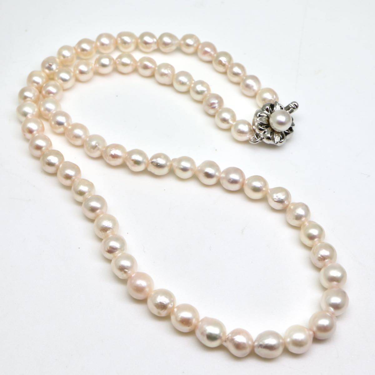 ◆アコヤ本真珠ネックレス◆N 22.1g 41.5cm 6.0mm珠 真珠 pearl necklace ジュエリー jewelry DA0/DE0_画像8