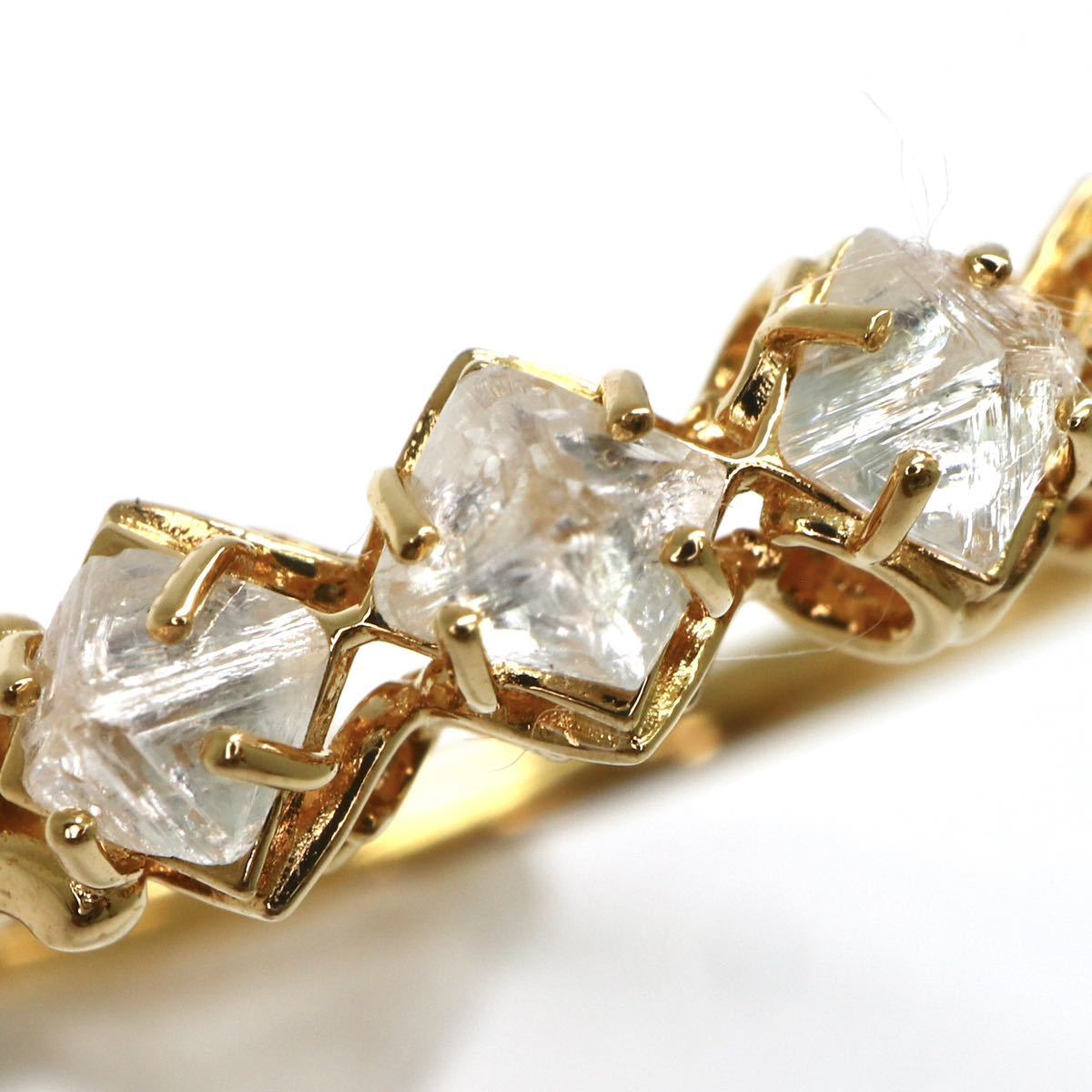 ◆K18 天然ダイヤモンド 原石 リング◆N 2.2g 13号 diamond ring 指輪 ジュエリー jewelry EA9/EA9_画像5