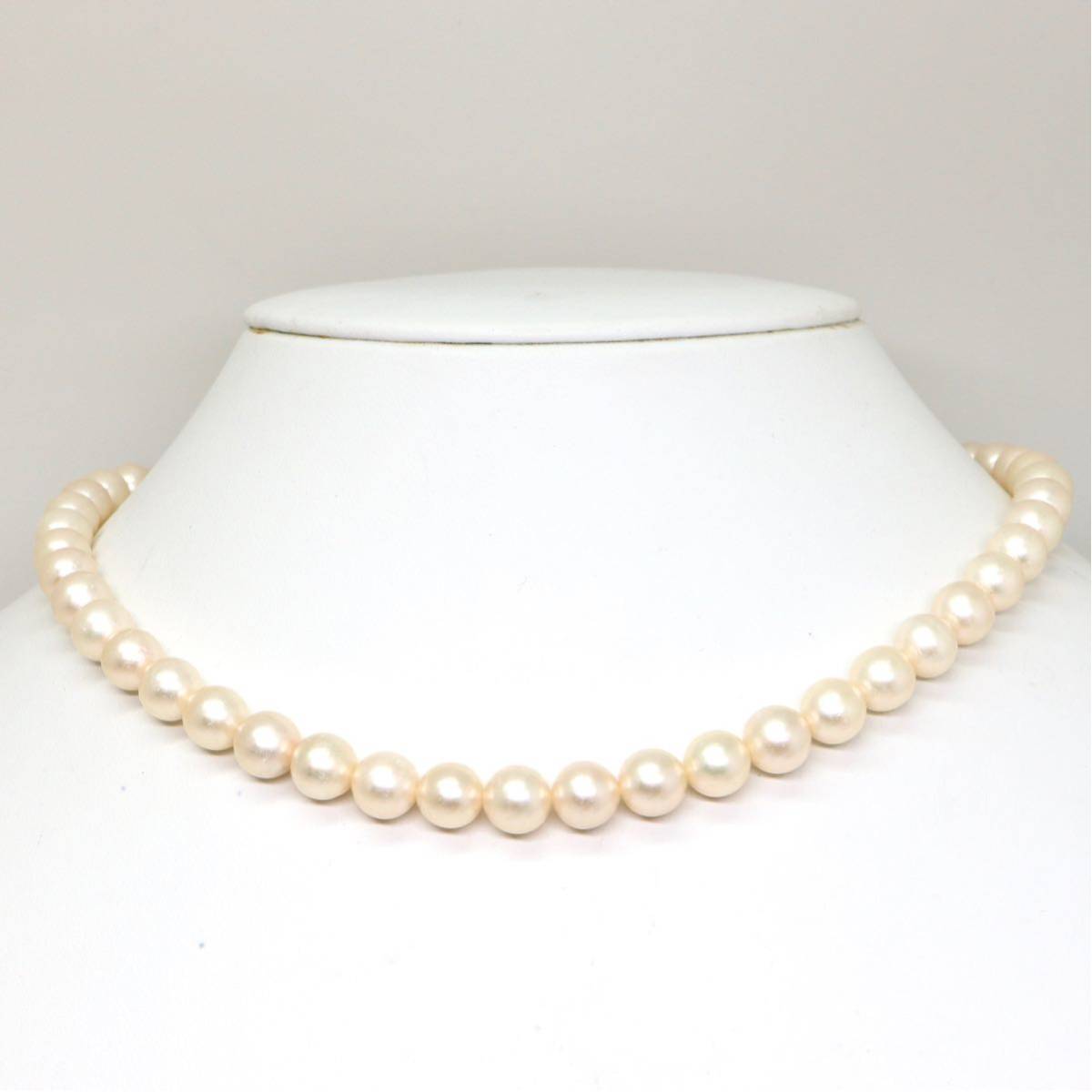 ◆K14 アコヤ本真珠ネックレス◆N 33.6g 40.0cm 7.5mm珠 真珠 pearl necklace ジュエリー jewelry EA5/EA5_画像2