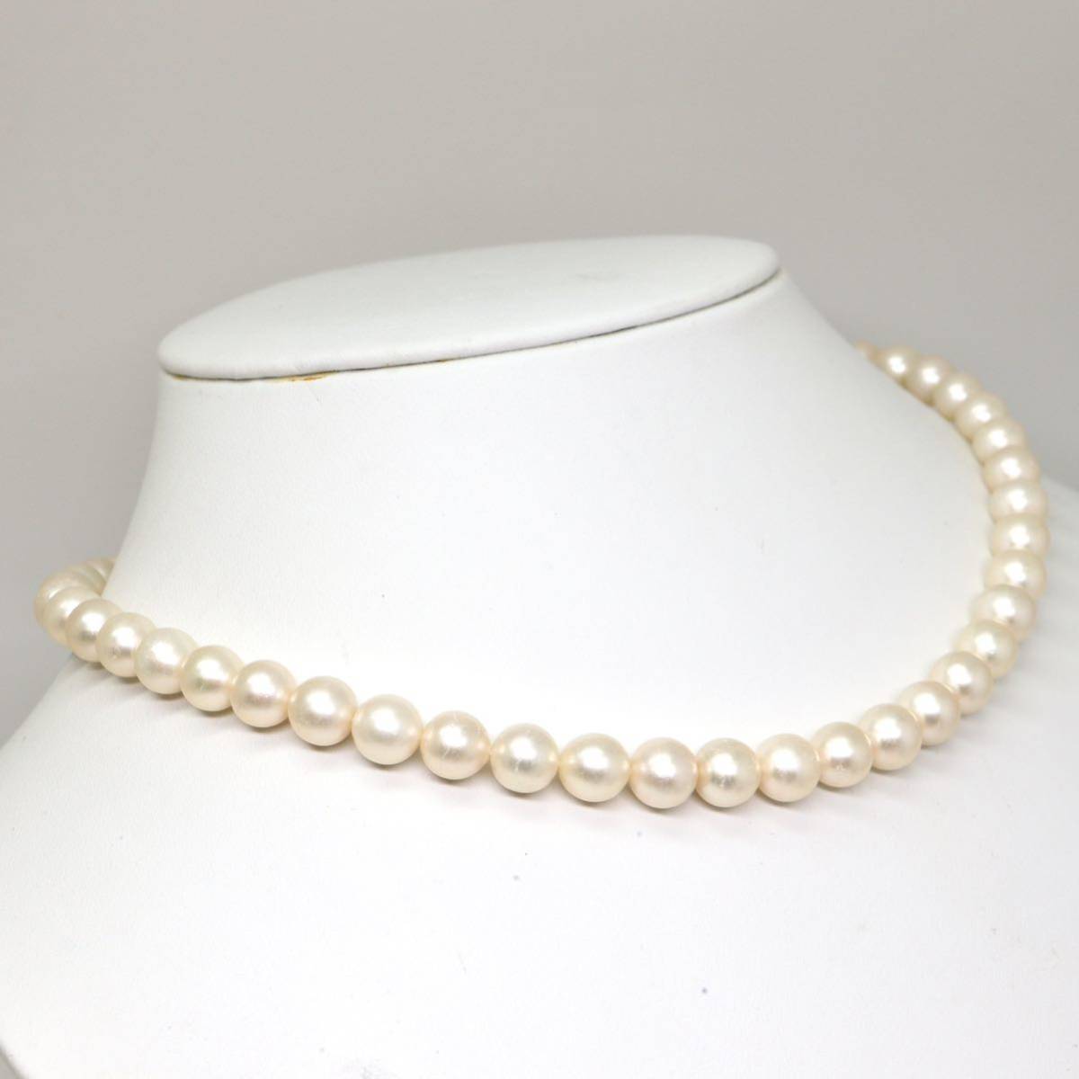 ◆K14 アコヤ本真珠ネックレス◆N 33.6g 40.0cm 7.5mm珠 真珠 pearl necklace ジュエリー jewelry EA5/EA5_画像3