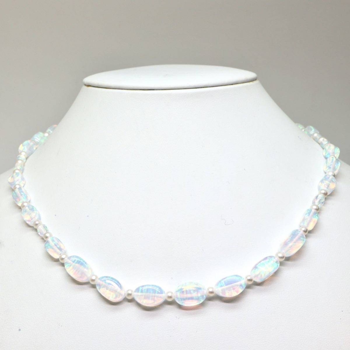 ◆ウォーターオパールネックレス◆N22.6g 46.5cm opal necklace ジュエリー jewelry DC0/DH0_画像2