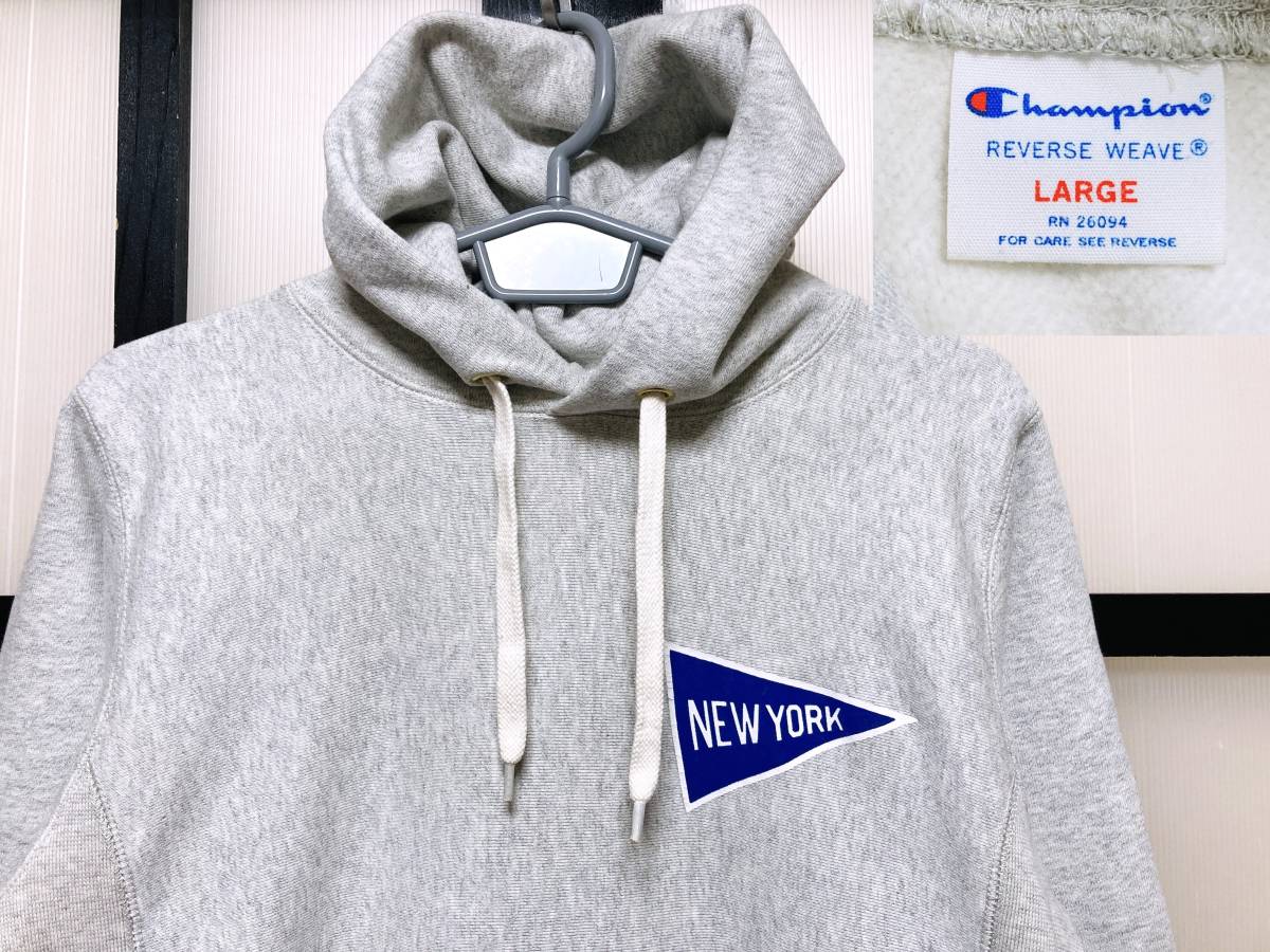 チャンピオン リバースウィーブ スウェット パーカー NEW YORK / CHAMPION REVERSE WEAVE SWEAT PARKA スエット トレーナー ニューヨーク_画像1