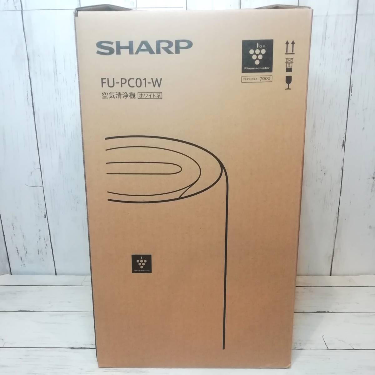 【新品・即決・送料込】 SHARP 空気清浄機 FU-PC01 -W プラズマクラスター7000 搭載 シャープ 小型 消臭 脱臭 ｜ 追跡・補償つき 送料無料_画像1