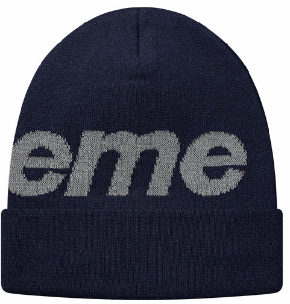 新品 Supreme Big Logo Beanie NAVY シュプリーム ロゴ ビーニー ニットキャップ ビッグロゴビーニー 紺 ネイビー_画像2