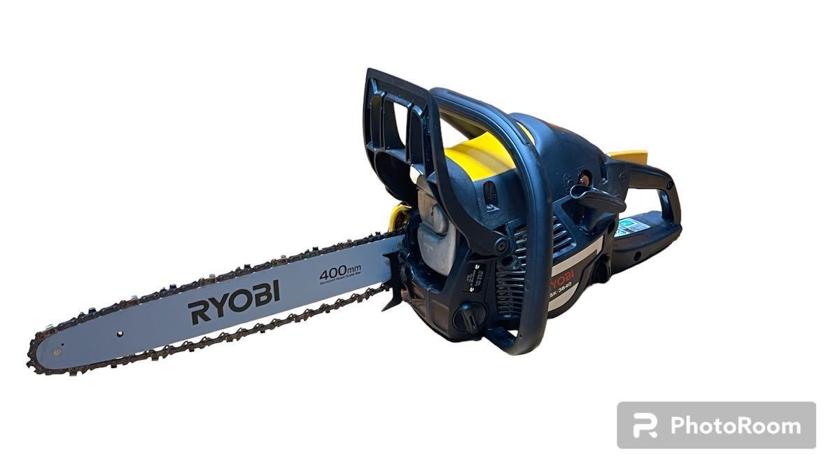 RYOBI リョービ　　400mm エンジンチェーンソー ESK-3840 動作確認済み！【エンジンok】_画像3