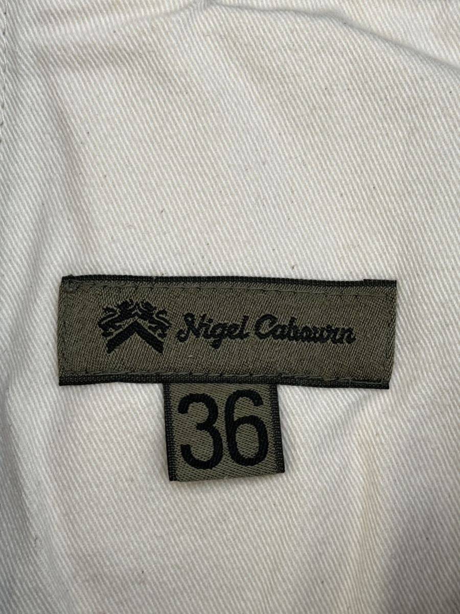 ナイジェルケーボン ワークパンツ 36 ベージュ Nigel Cabourn ヘリンボーン ミリタリー コットン 綿_画像6