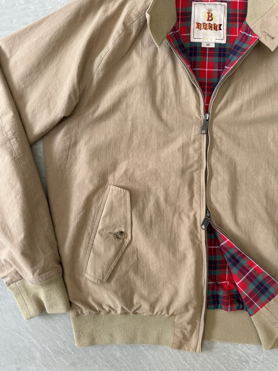 バラクータ G9 ブルゾン 40 ベージュ BARACUTA スイングトップ ジャケット ダブルジップ コットン 綿 ENGLAND 英国製_画像3