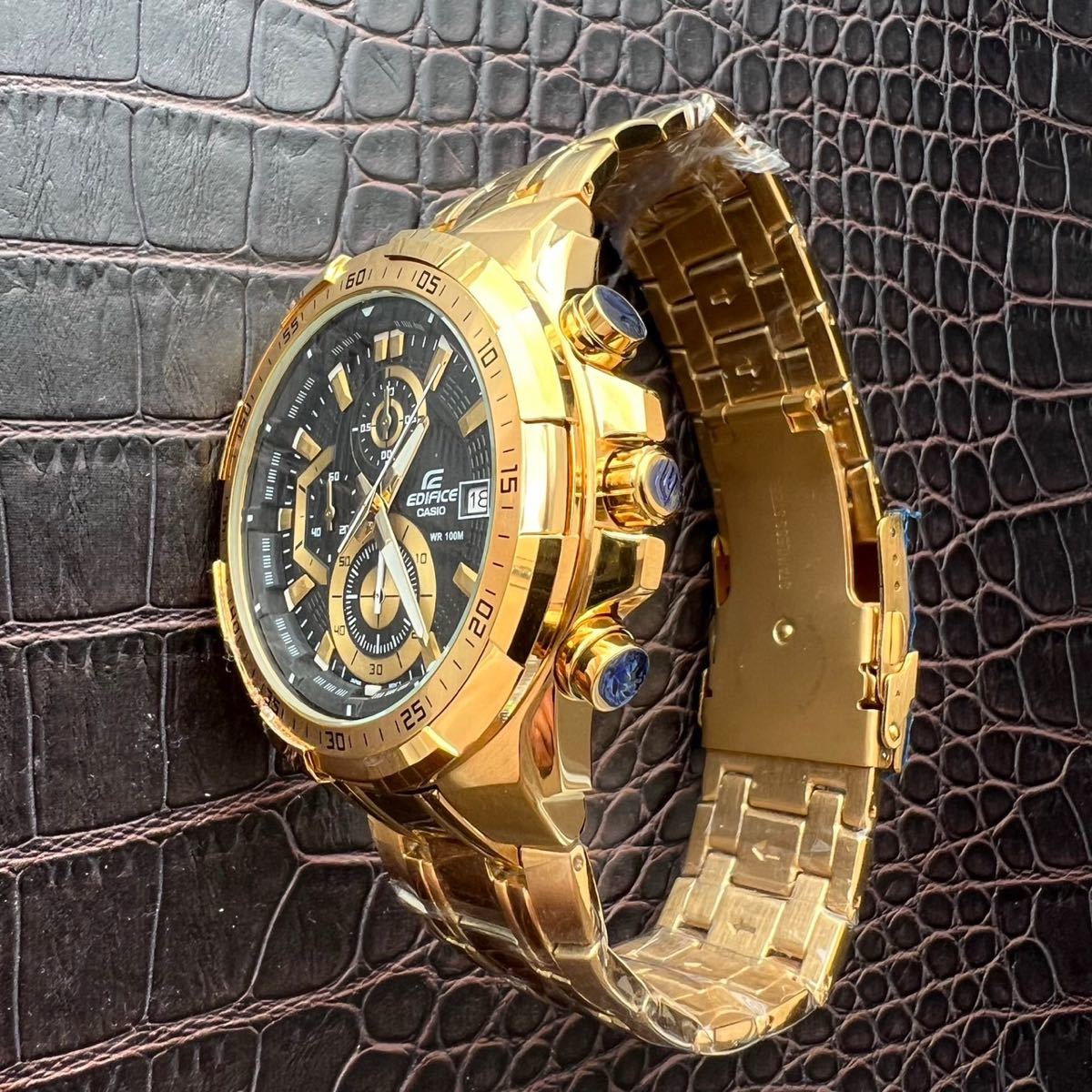 【未使用品】CASIO カシオ EDIFICE エディフィス 腕時計 クロノグラフ 正規品 ビジネス メンズ 10気圧防水 ダイバーズ ウォッチ NO.480_画像3