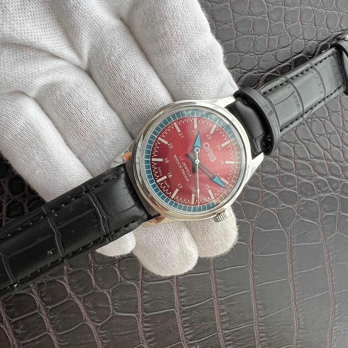 【お値下げ歓迎】オリス ORIS ビンテージ 機械式 手巻き ウォッチ 腕時計 メンズ 中古 アンティーク 動作良好 ディズニー ミッキー NO.493_画像6