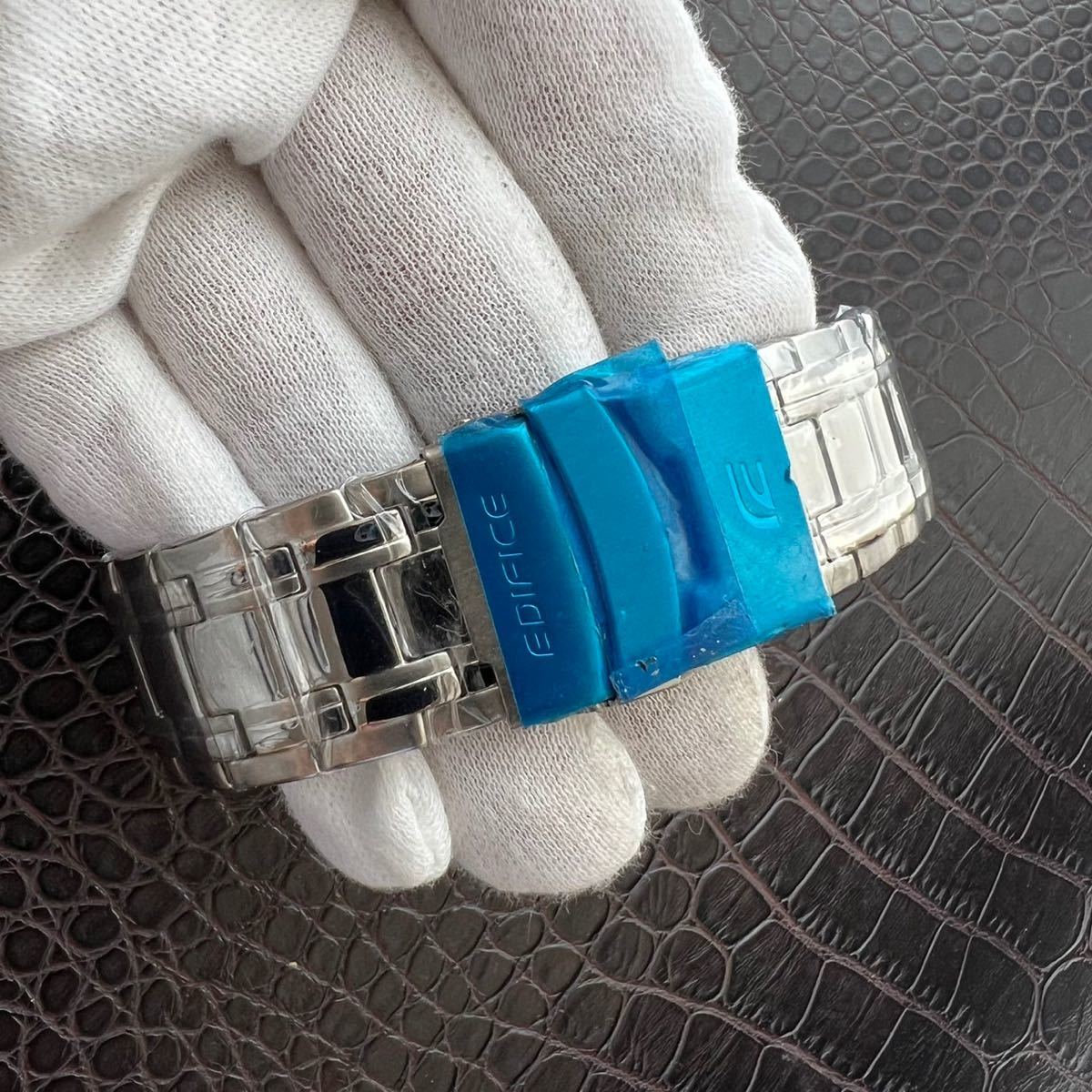 【お値下げ歓迎】CASIO カシオ EDIFICE エディフィス 腕時計 クロノグラフ 正規品 ビジネス メンズ 10気圧防水 ダイバーズ ウォッチ NO.496_画像4