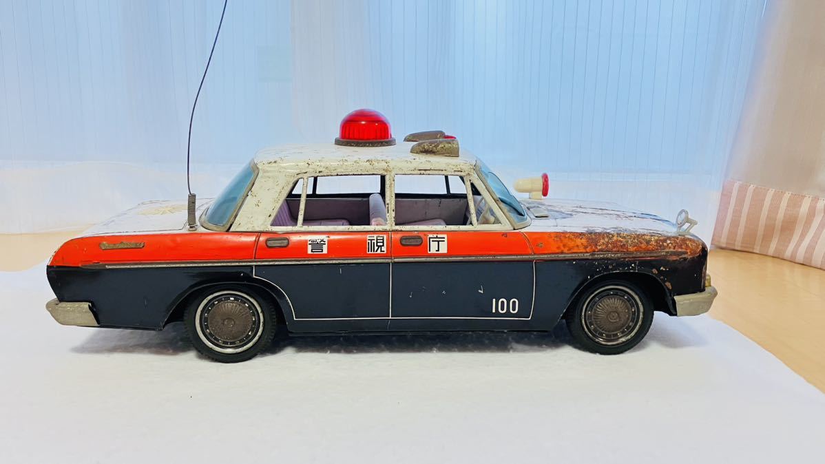 ブリキ おもちゃ 車 パトカー トヨペット クラウン 46cm ミニカー コレクション _画像7