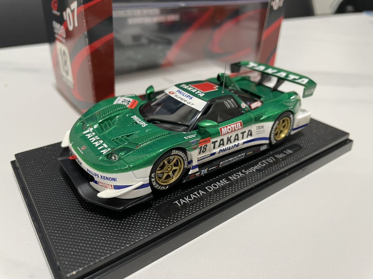 1円スタート 売切 セール エブロ 1/43 SUPER GT 2007 ホンダ NSX GT ARTA TAKATA タカタ 童夢 シリーズチャンピオン獲得年 伊藤大輔 道上龍_画像6