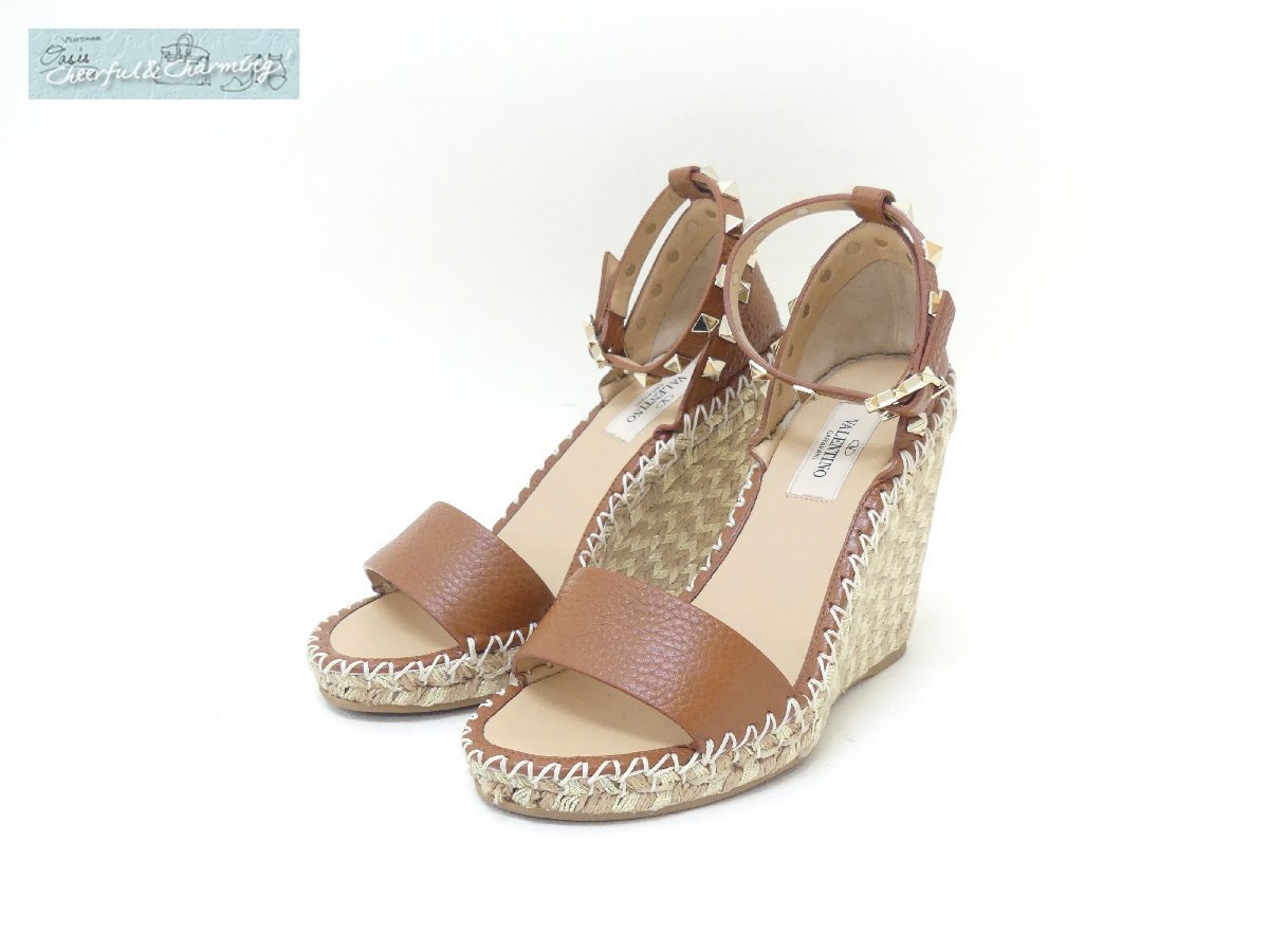 Yahoo!オークション - VALENTINO ウェッジソールサンダル 35 ブラウン Yahoo!オークション - VALENTINO ウェッジソールサンダル 35 ブラウン