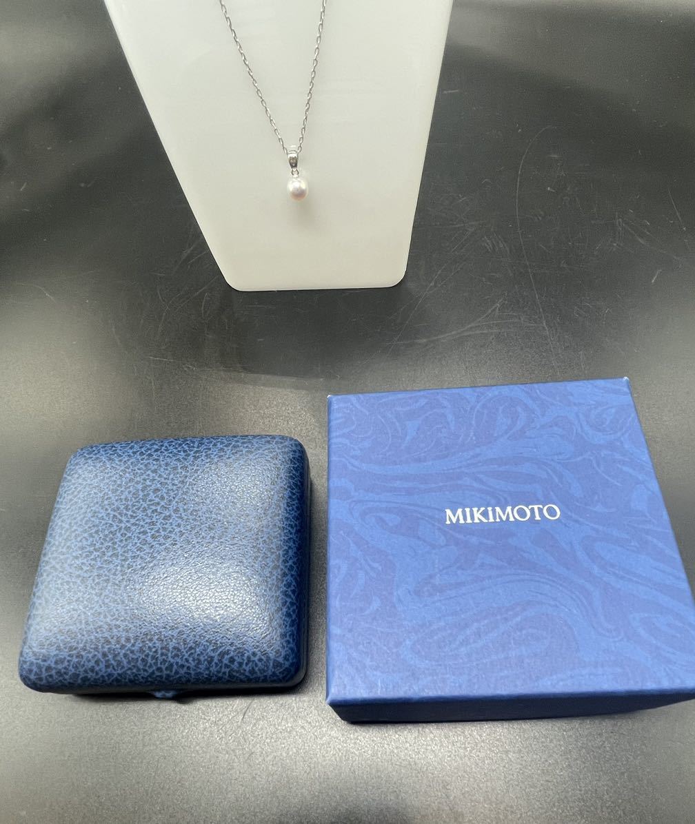 MIKIMOTO ミキモト　パールペンダント　ネックレス　K18刻印　パール約7mm 長さ39cm ゴールド ホワイトカラー　ブランド/中10868_画像8