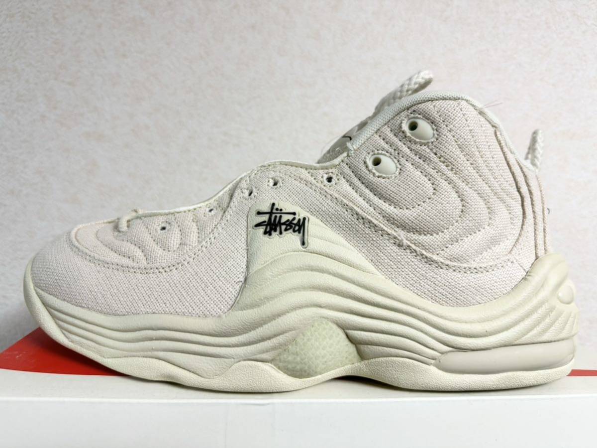 新品 NIKE × STUSSY AIR PENNY Ⅱ SP Fossil US10.5 28.5 cm ● ナイキ ステューシー エア ペニー フォッシル_画像3