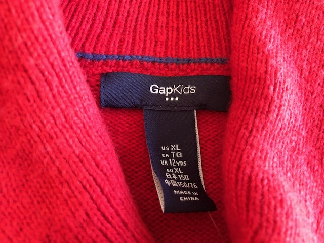 ★新品Gap Kidsギャップ袖ライン暖かニット150★赤_画像4