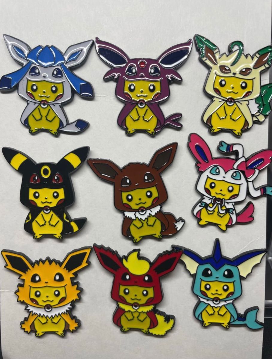 ポケモン ピンズセット ピカチュウ イーブイ ポンチョシリーズ ピンバッジ ポケモン ピカチュウ ポンチョ イーブイ ピンバッジ 9点セット